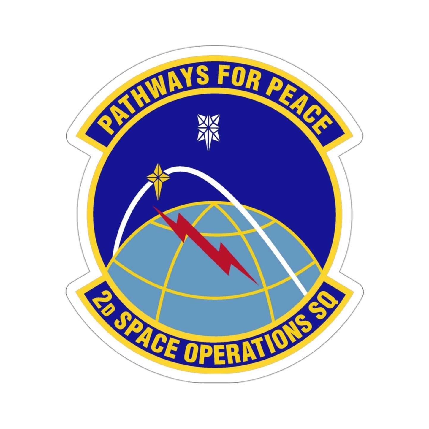 2d Space Operations Squadron (U.S. Air Force) STICKER Vinyl Die-Cut Decal-3 Inch-The Sticker Space