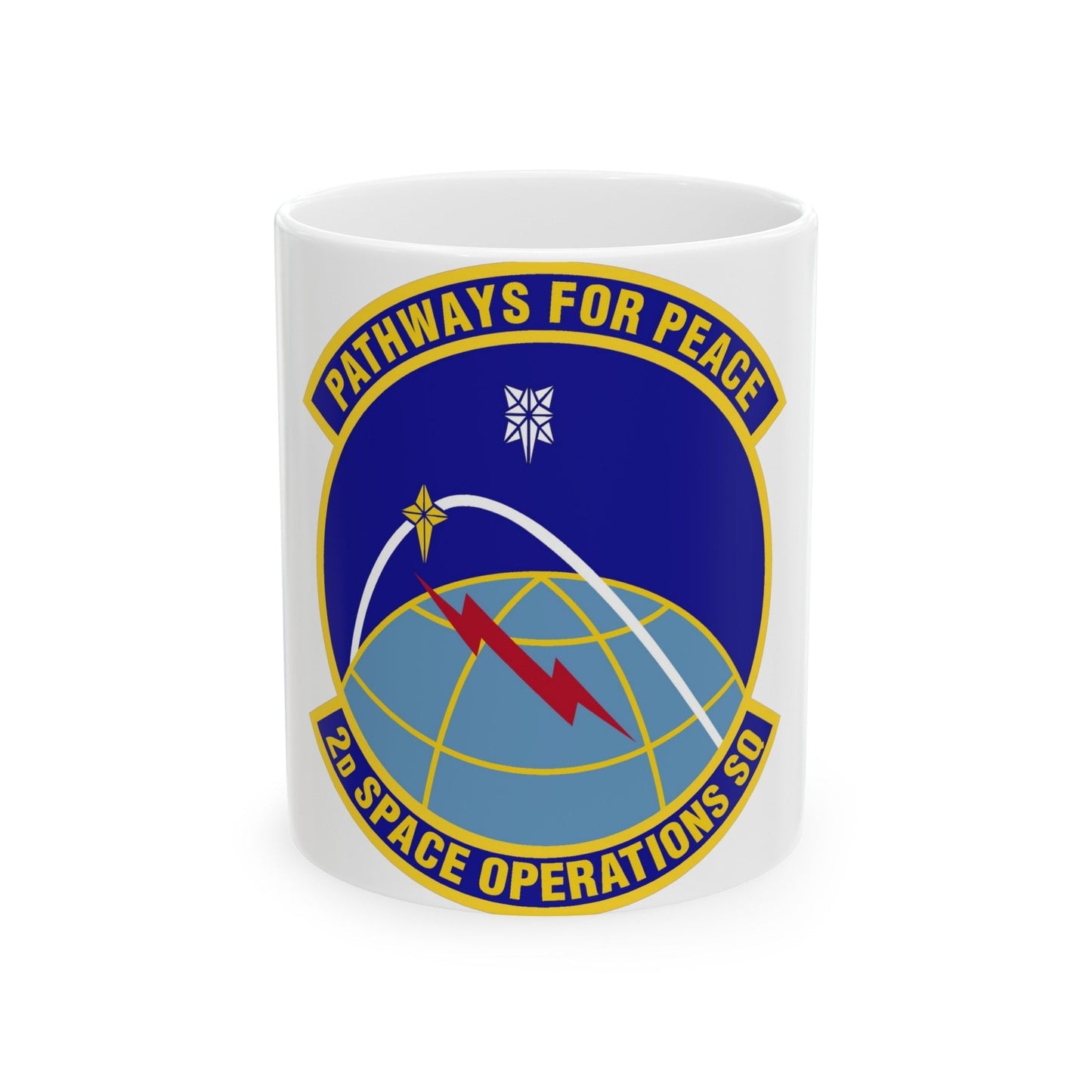 2d Space Operations Squadron (U.S. Air Force) White Coffee Mug-11oz-The Sticker Space