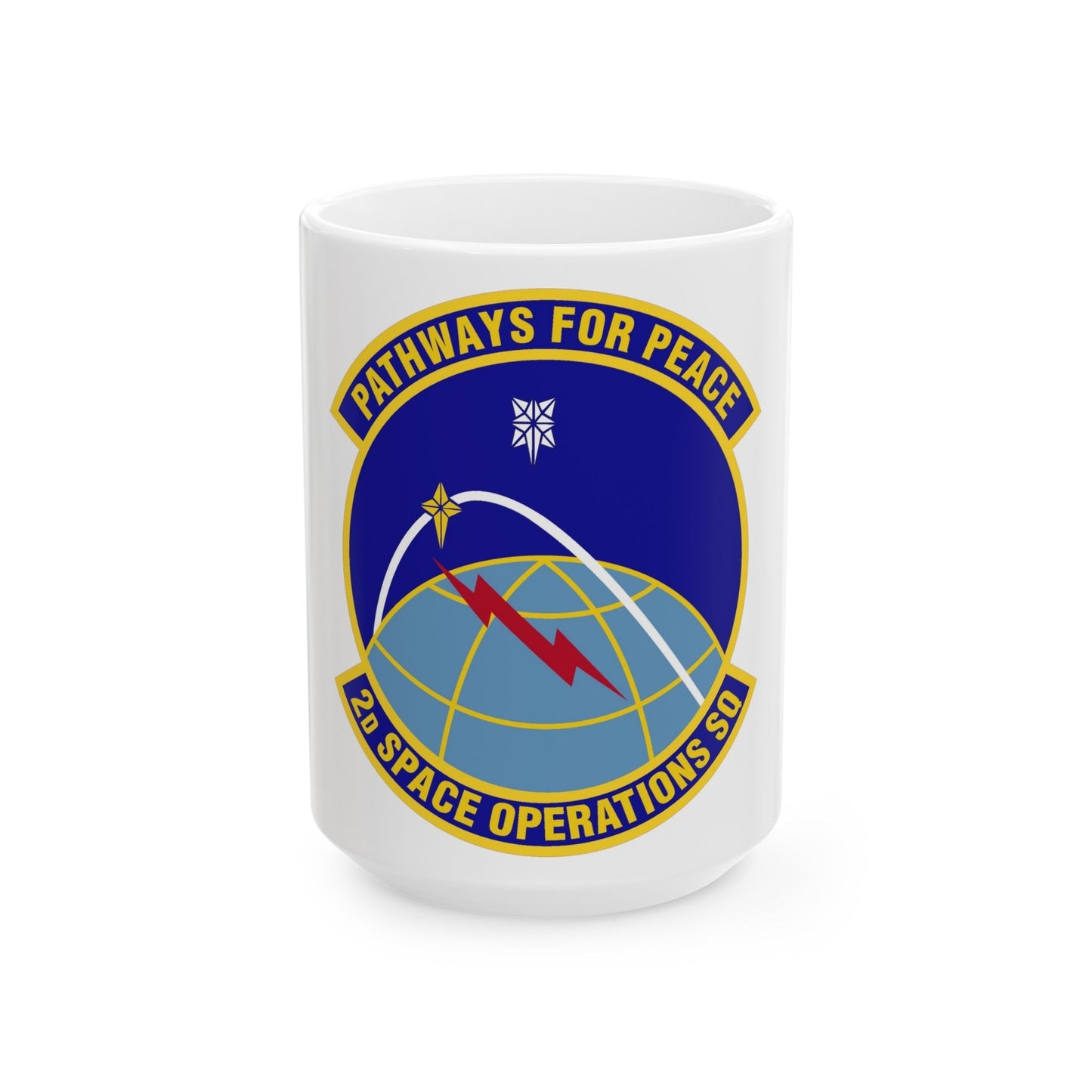 2d Space Operations Squadron (U.S. Air Force) White Coffee Mug-15oz-The Sticker Space