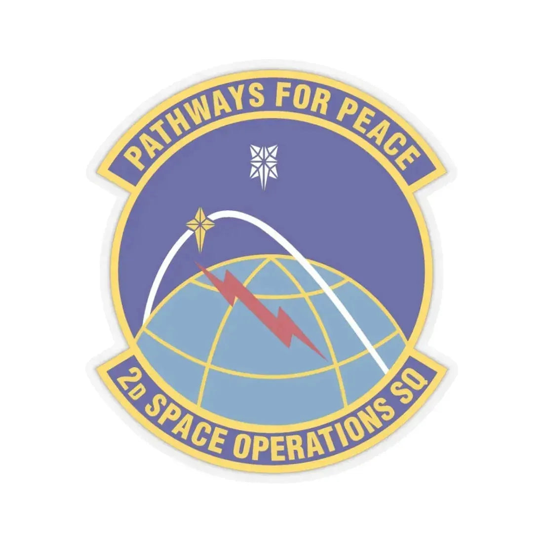 2d Space Operations Squadron (U.S. Air Force) STICKER Vinyl Kiss-Cut Decal 3 Inch Transparent - The Sticker Space