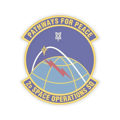 2d Space Operations Squadron (U.S. Air Force) STICKER Vinyl Kiss-Cut Decal 4 Inch Transparent - The Sticker Space