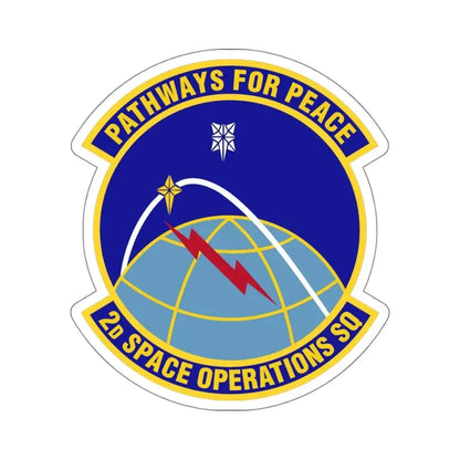 2d Space Operations Squadron (U.S. Air Force) STICKER Vinyl Kiss-Cut Decal 4 Inch White - The Sticker Space