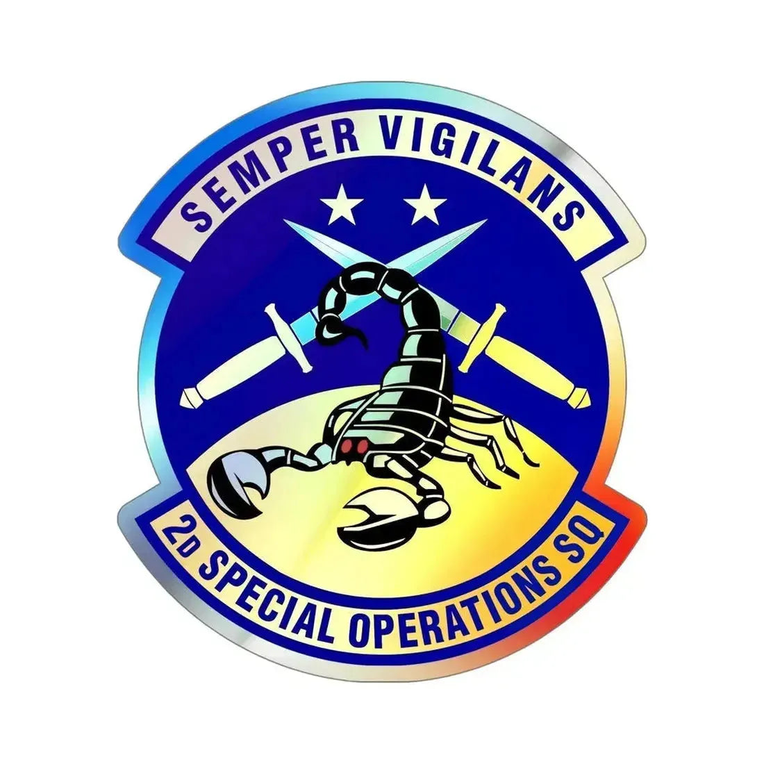 2d Special Operations Squadron (U.S. Air Force) Holographic STICKER Die-Cut Vinyl Decal 5 Inch Holographic - The Sticker Space