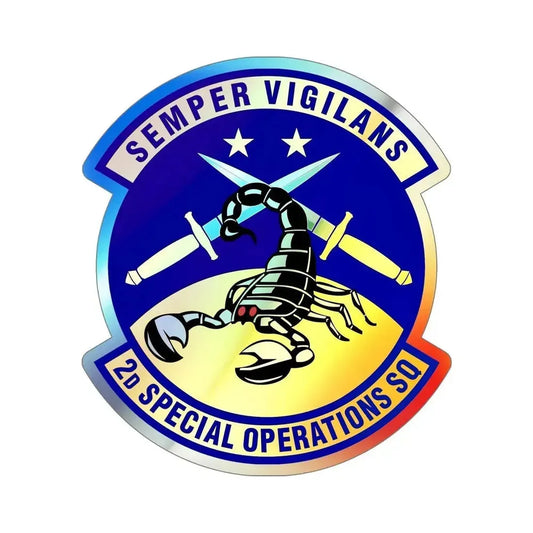 2d Special Operations Squadron (U.S. Air Force) Holographic STICKER Die-Cut Vinyl Decal 6 Inch Holographic - The Sticker Space
