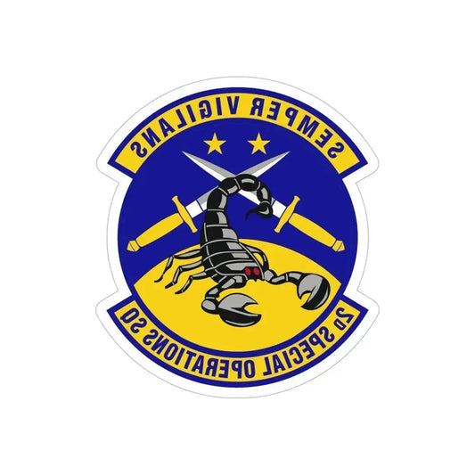 2d Special Operations Squadron (U.S. Air Force) REVERSE PRINT Transparent Die-Cut STICKER 6 Inch Die-Cut Transparent - The Sticker Space