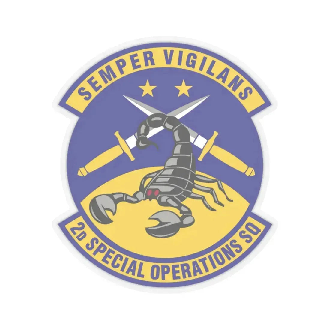 2d Special Operations Squadron (U.S. Air Force) STICKER Vinyl Kiss-Cut Decal 2 Inch Transparent - The Sticker Space