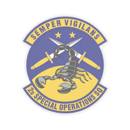 2d Special Operations Squadron (U.S. Air Force) STICKER Vinyl Kiss-Cut Decal 3 Inch Transparent - The Sticker Space