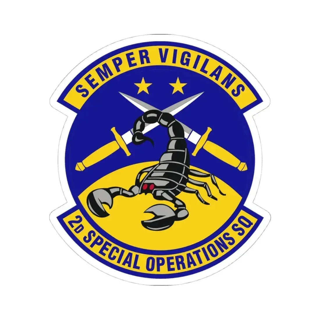 2d Special Operations Squadron (U.S. Air Force) STICKER Vinyl Kiss-Cut Decal 4 Inch White - The Sticker Space