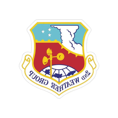 2d Weather Group (U.S. Air Force) REVERSE PRINT Transparent Die-Cut STICKER - The Sticker Space
