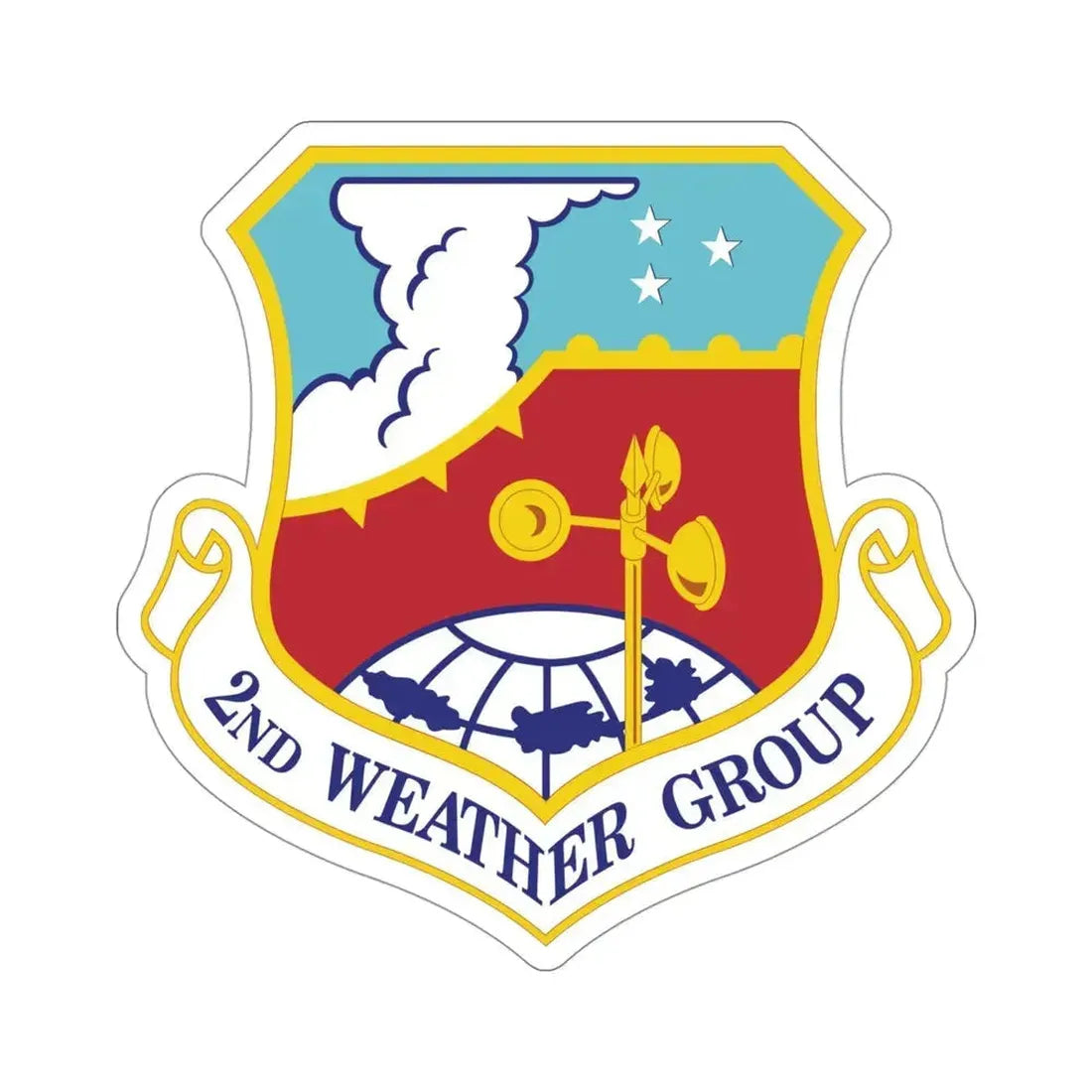 2d Weather Group (U.S. Air Force) STICKER Vinyl Die-Cut Decal 4 Inch - The Sticker Space