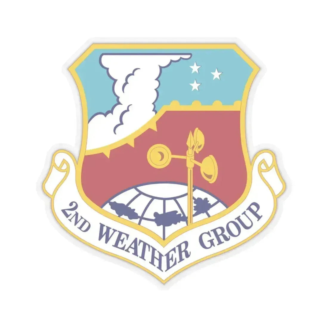 2d Weather Group (U.S. Air Force) STICKER Vinyl Kiss-Cut Decal 3 Inch Transparent - The Sticker Space