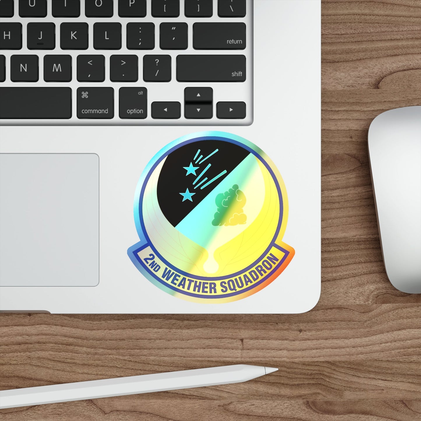 2d Weather Squadron (U.S. Air Force) Holographic STICKER Die-Cut Vinyl Decal-The Sticker Space