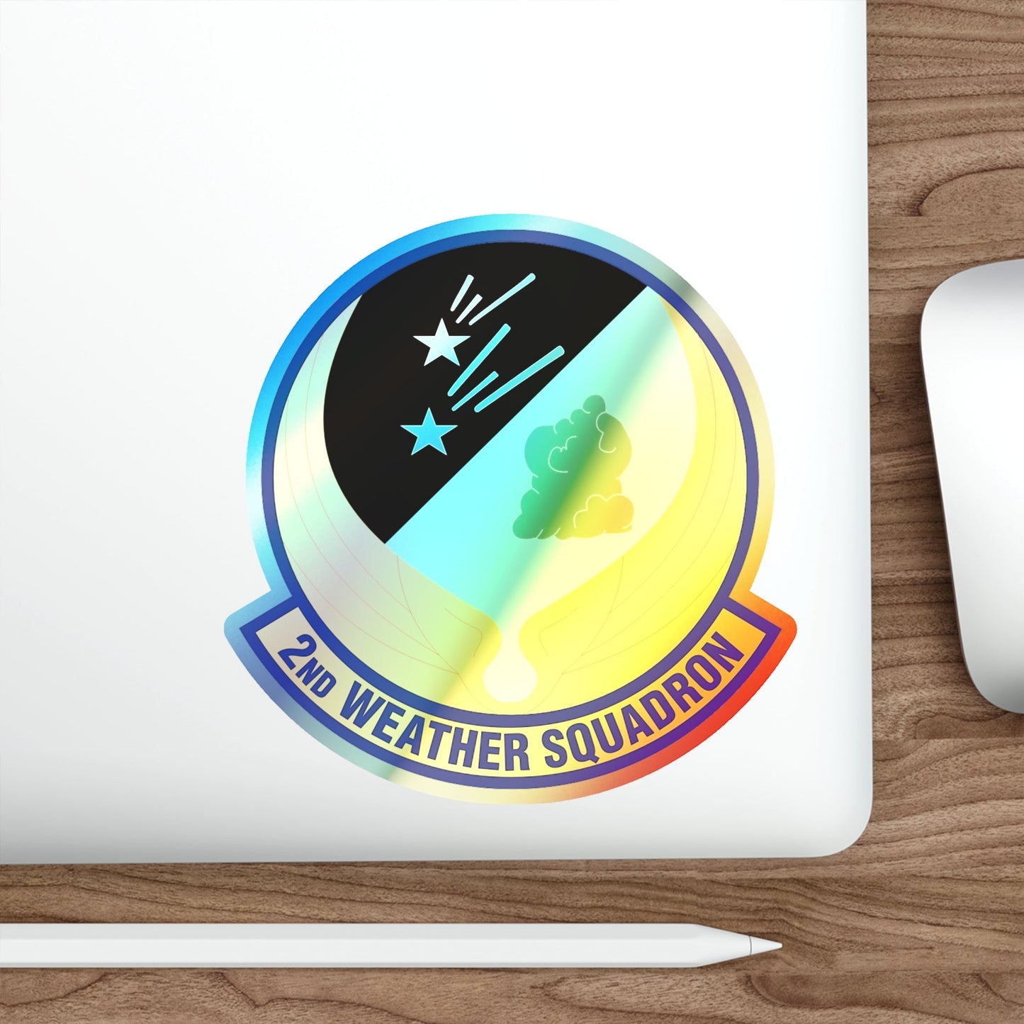 2d Weather Squadron (U.S. Air Force) Holographic STICKER Die-Cut Vinyl Decal-The Sticker Space