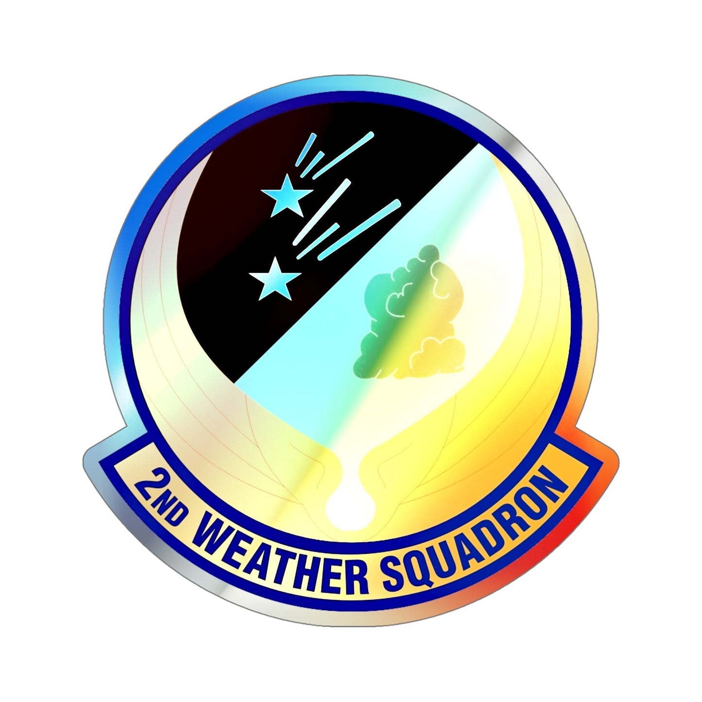 2d Weather Squadron (U.S. Air Force) Holographic STICKER Die-Cut Vinyl Decal-5 Inch-The Sticker Space