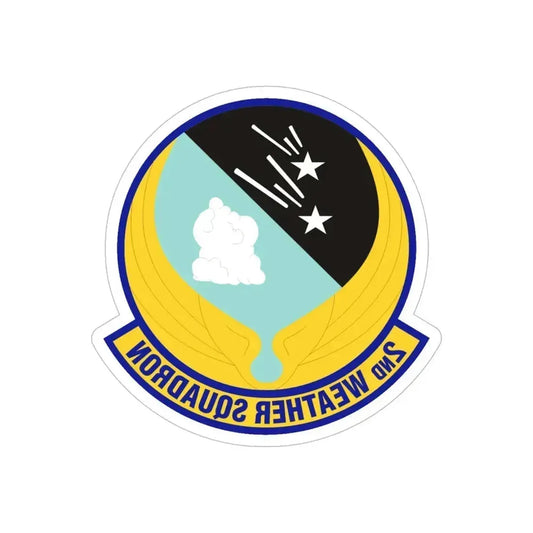 2d Weather Squadron (U.S. Air Force) REVERSE PRINT Transparent Die-Cut STICKER 6 Inch Die-Cut Transparent - The Sticker Space