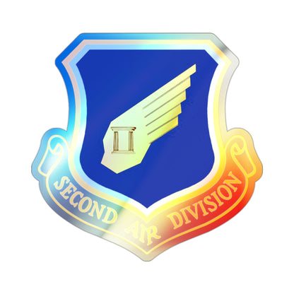 2nd Air Division (U.S. Air Force) Holographic STICKER Die-Cut Vinyl Decal-2 Inch-The Sticker Space