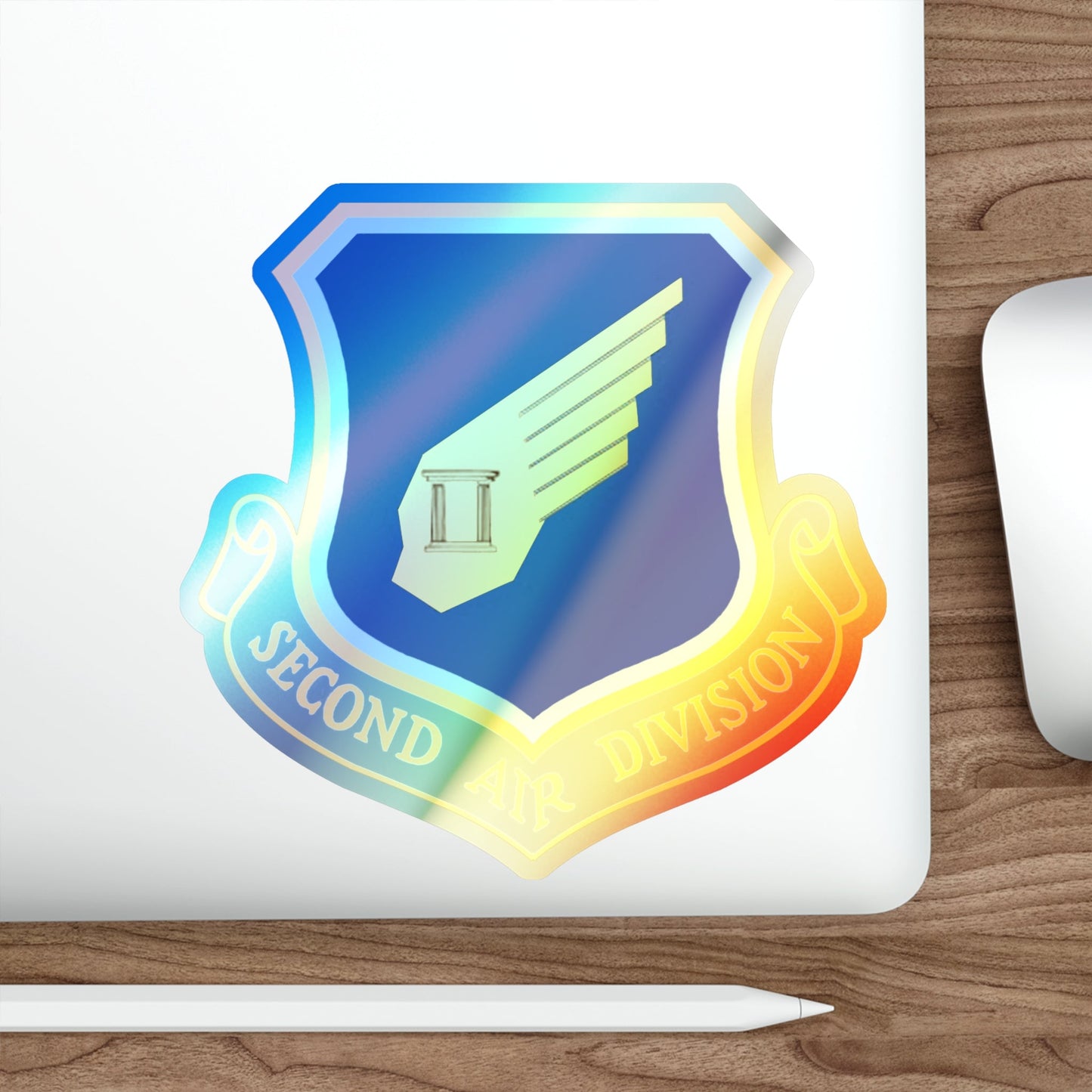 2nd Air Division (U.S. Air Force) Holographic STICKER Die-Cut Vinyl Decal-The Sticker Space