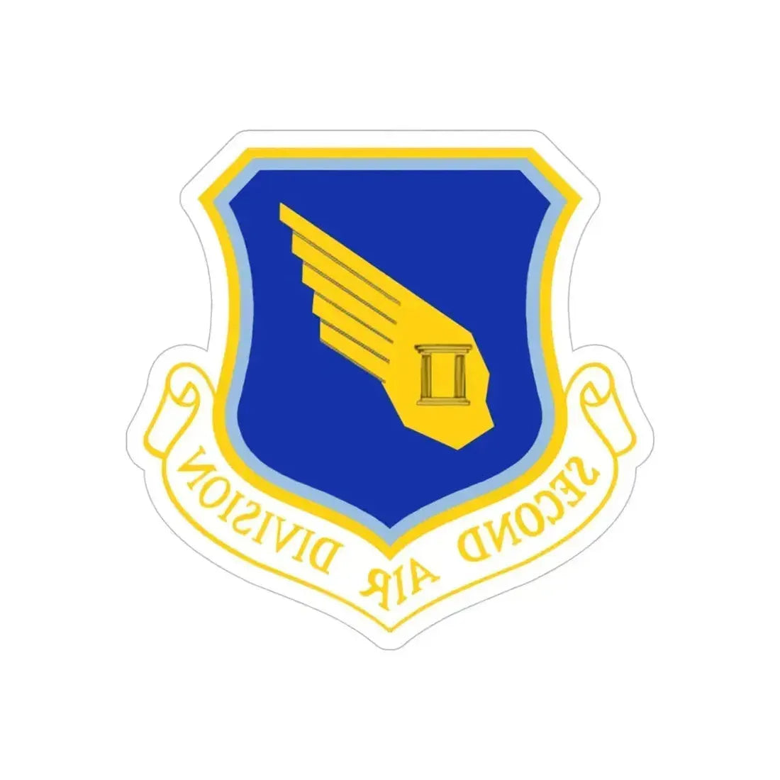 2nd Air Division (U.S. Air Force) REVERSE PRINT Transparent Die-Cut STICKER 5 Inch Die-Cut Transparent - The Sticker Space