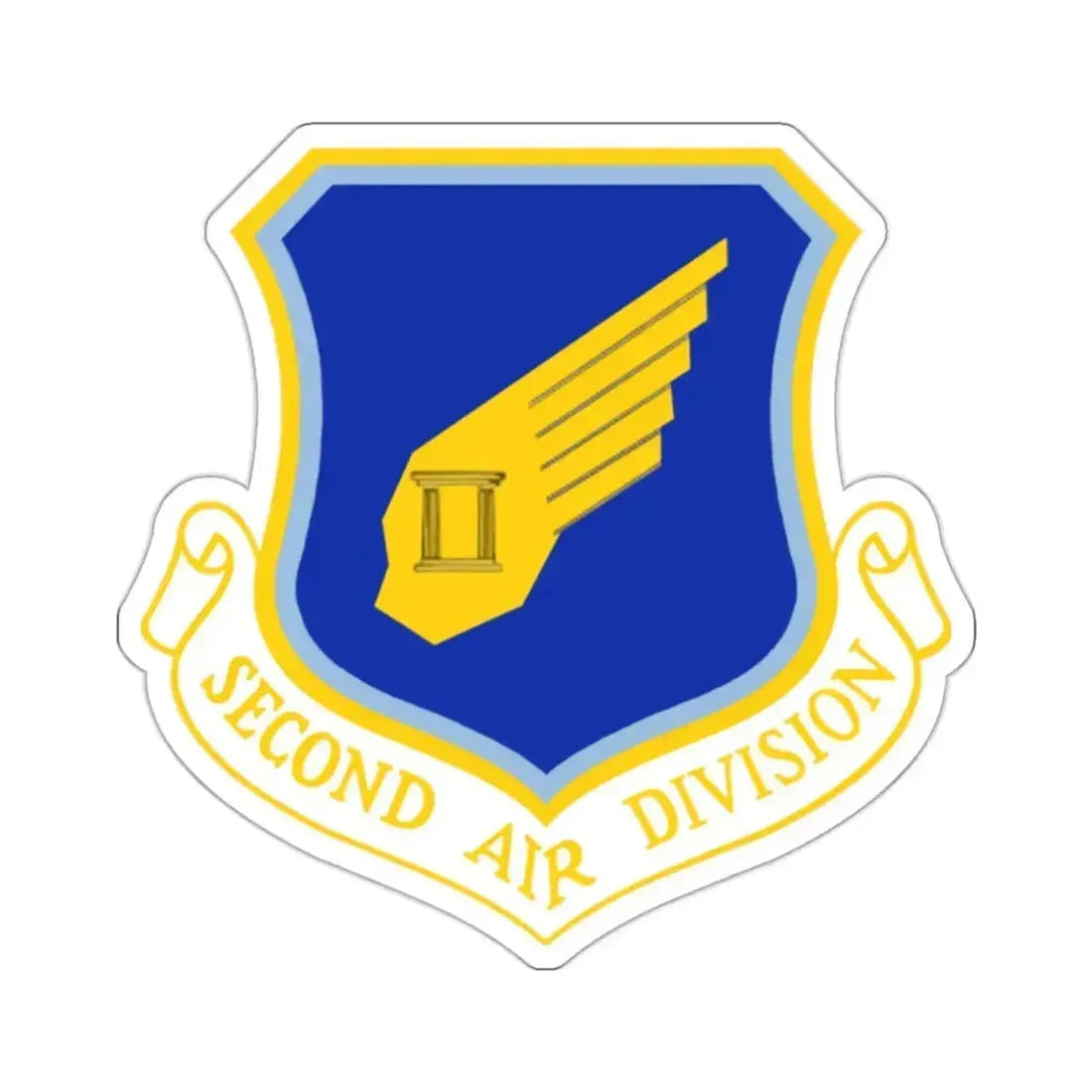 2nd Air Division (U.S. Air Force) STICKER Vinyl Kiss-Cut Decal 2 Inch White - The Sticker Space