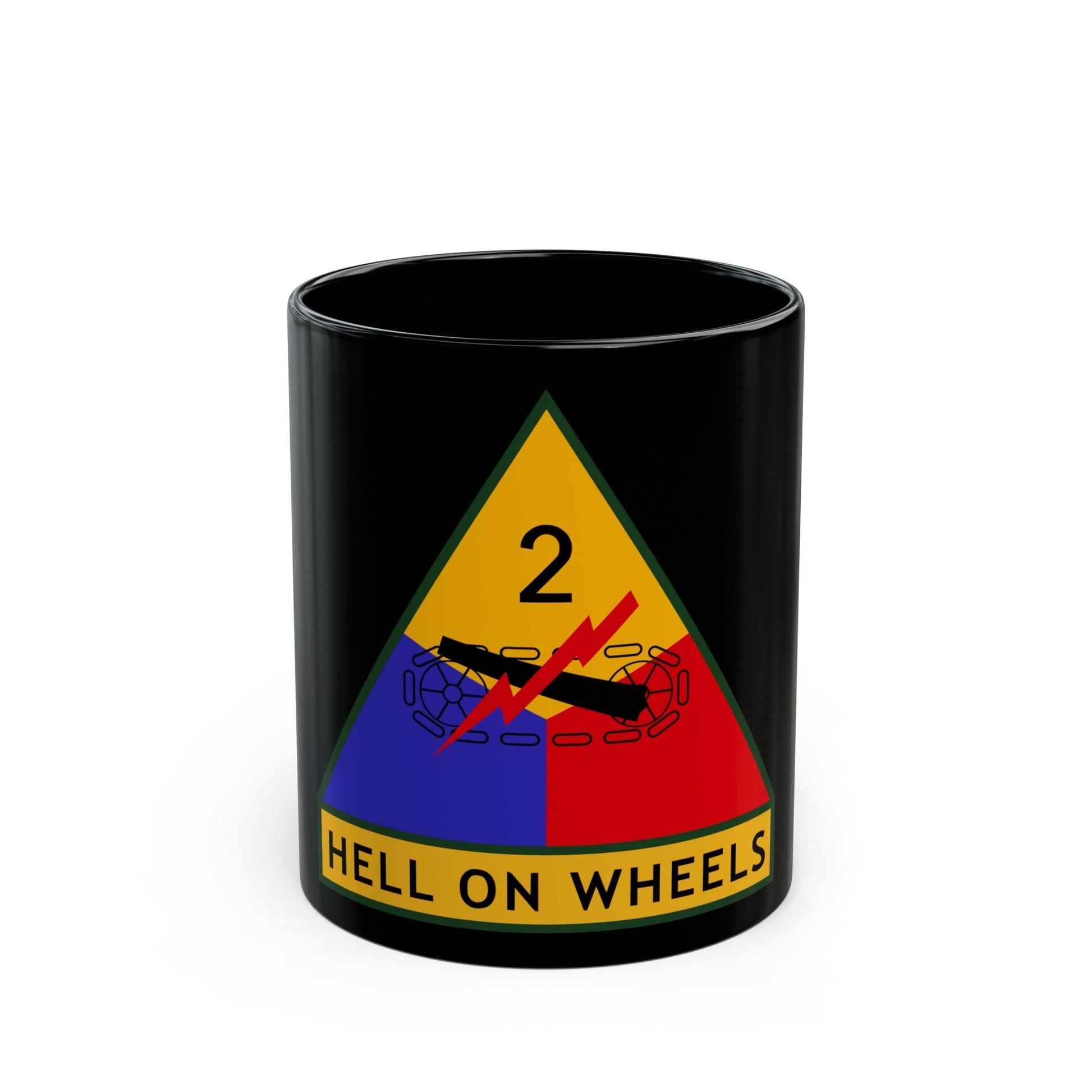 2nd Armored Division (U.S. Army) Black Coffee Mug-11oz-The Sticker Space