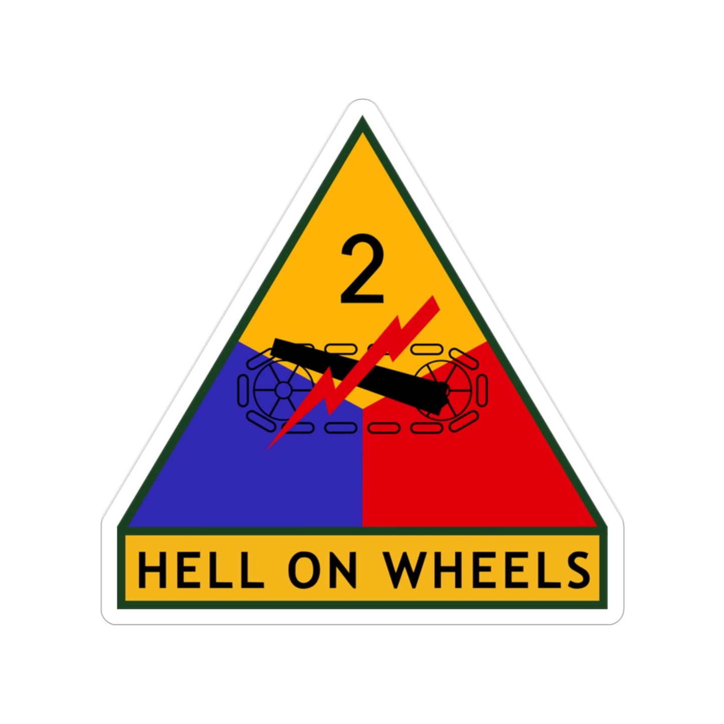 2nd Armored Division (U.S. Army) Transparent STICKER Die-Cut Vinyl Decal-2 Inch-The Sticker Space