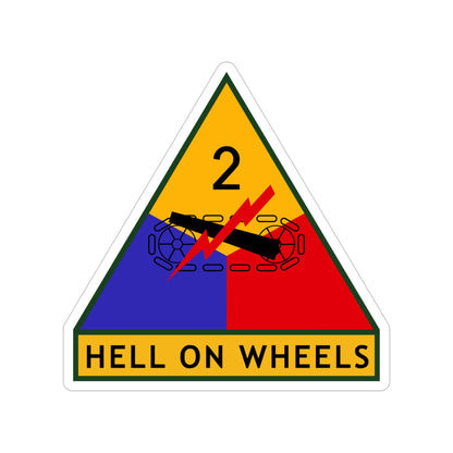 2nd Armored Division (U.S. Army) Transparent STICKER Die-Cut Vinyl Decal-5 Inch-The Sticker Space