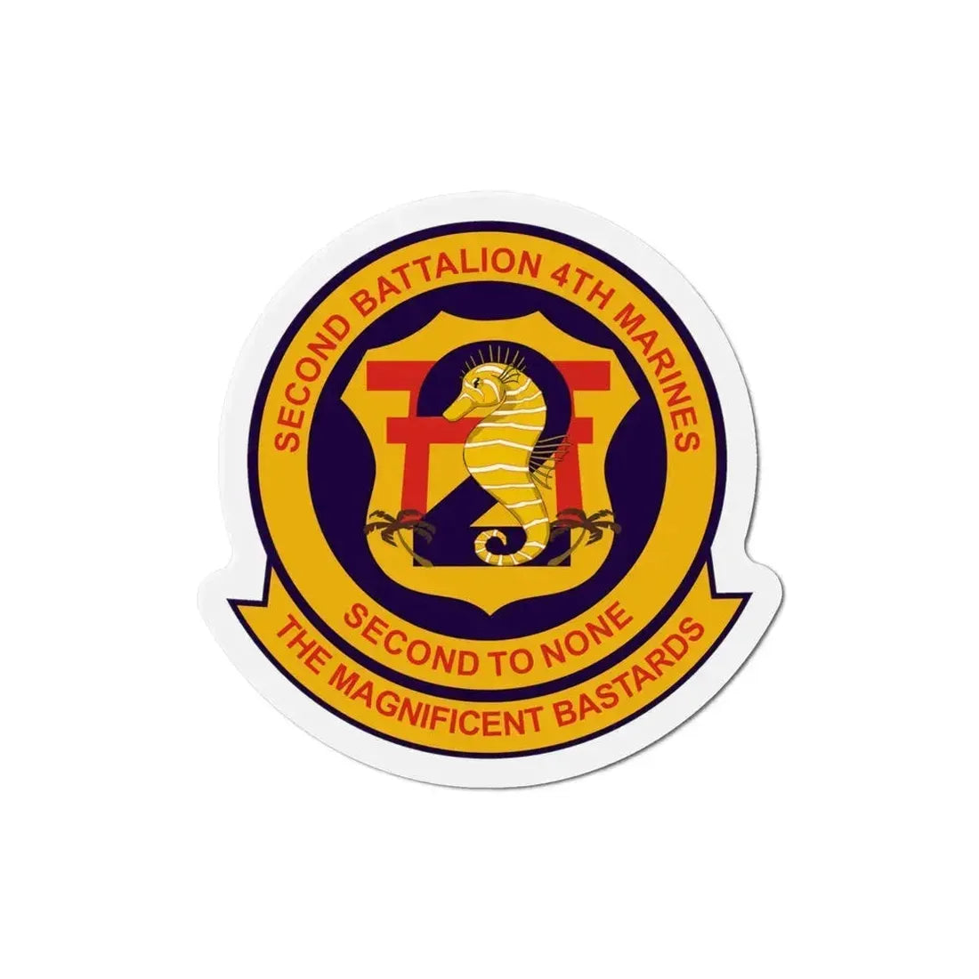 2nd Bat 4th Marines (USMC) Refrigerator Magnet 4 Inch - The Sticker Space