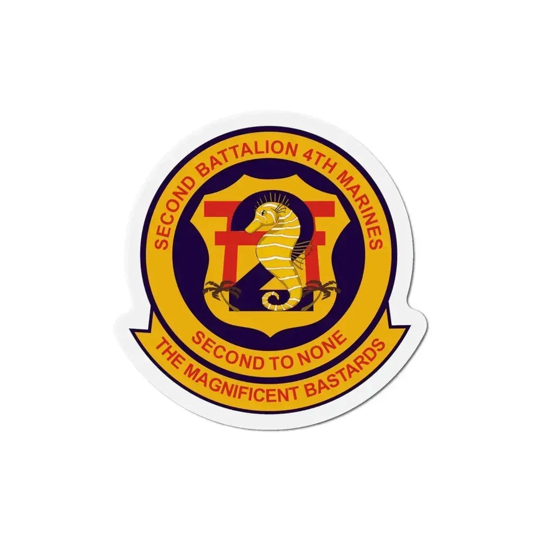 2nd Bat 4th Marines (USMC) Refrigerator Magnet 6 Inch - The Sticker Space