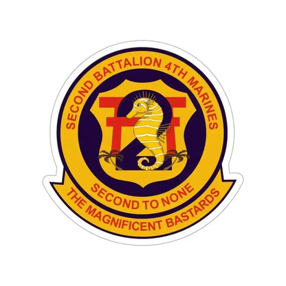 2nd Bat 4th Marines (USMC) STICKER Vinyl Die-Cut Decal 3 Inch - The Sticker Space