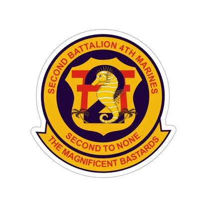 2nd Bat 4th Marines (USMC) STICKER Vinyl Die-Cut Decal 4 Inch - The Sticker Space