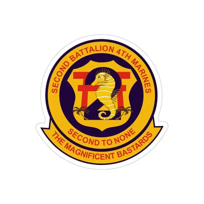 2nd Bat 4th Marines (USMC) Transparent STICKER Die-Cut Vinyl Decal 5 Inch - The Sticker Space