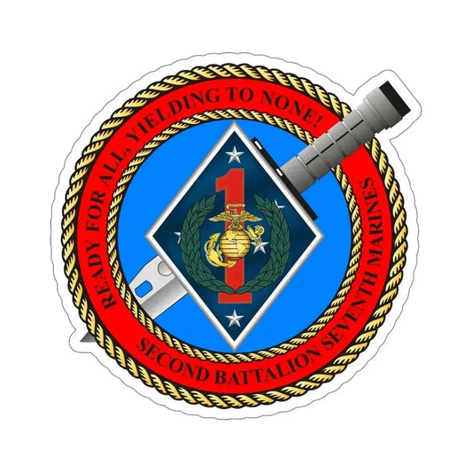 2nd Bat 7th Marines (USMC) STICKER Vinyl Die-Cut Decal 6 Inch - The Sticker Space