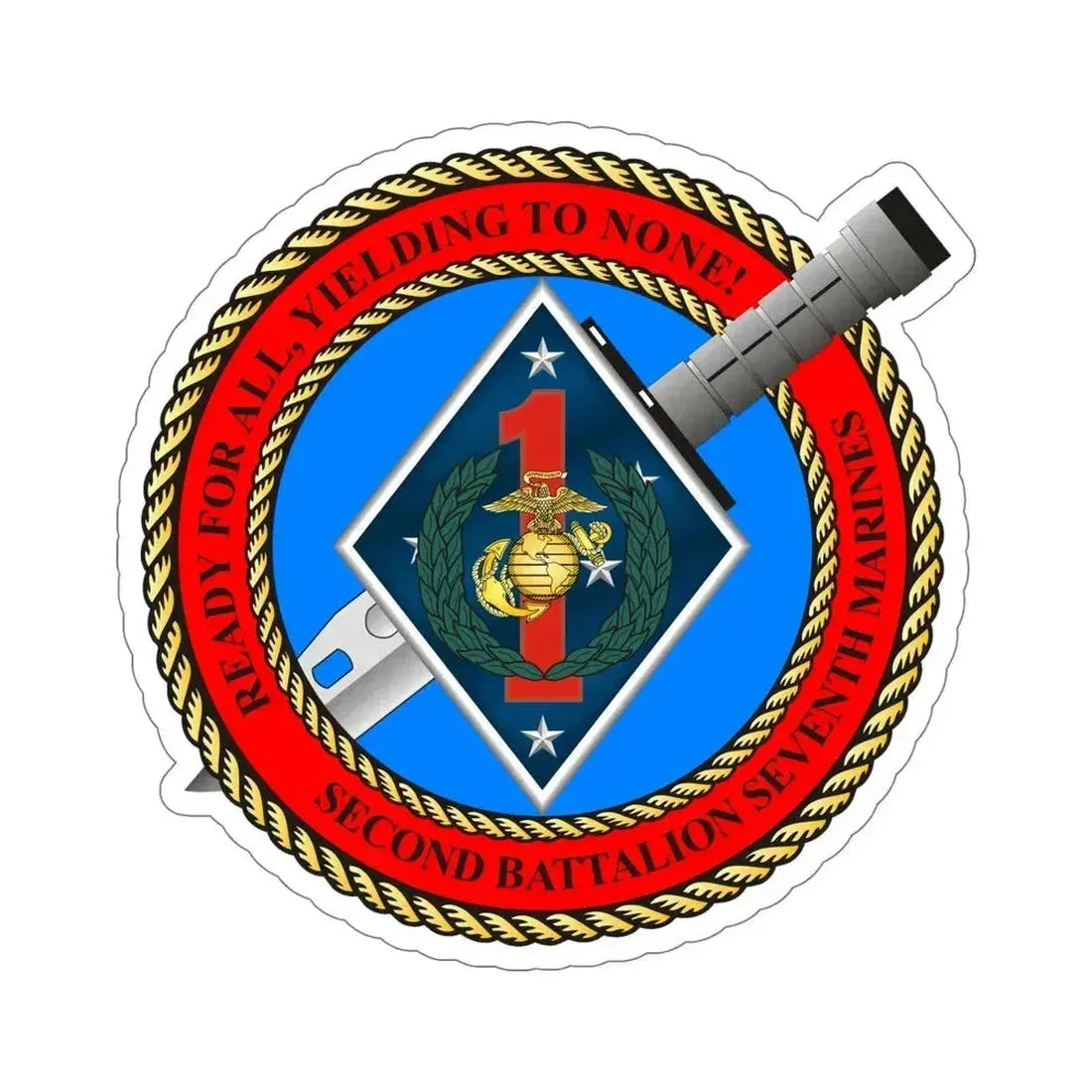 2nd Bat 7th Marines (USMC) STICKER Vinyl Die-Cut Decal - The Sticker Space