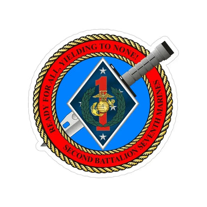 2nd Bat 7th Marines (USMC) Transparent STICKER Die-Cut Vinyl Decal - The Sticker Space