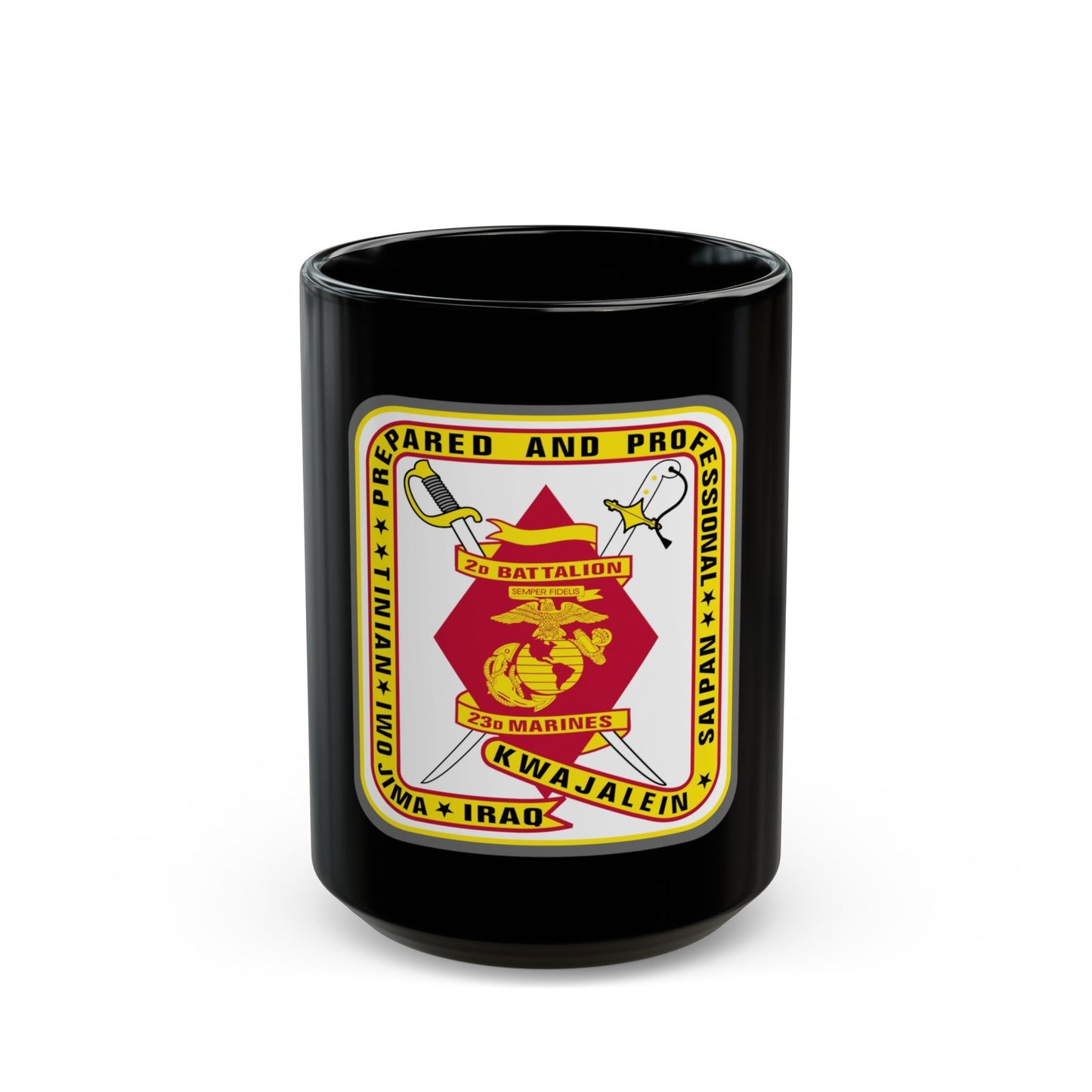 2nd Battalion 23rd Marines (USMC) Black Coffee Mug-15oz-The Sticker Space