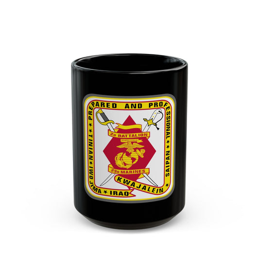 2nd Battalion 23rd Marines (USMC) Black Coffee Mug-15oz-The Sticker Space