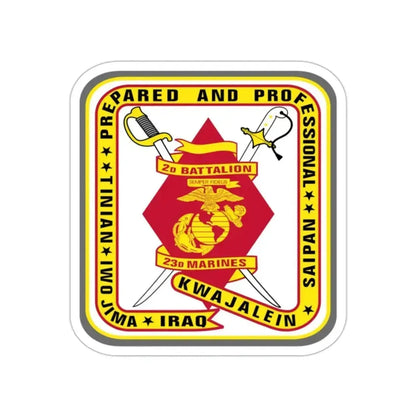 2nd Battalion 23rd Marines (USMC) STICKER Vinyl Die-Cut Decal 2 Inch - The Sticker Space