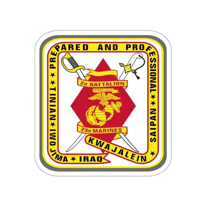 2nd Battalion 23rd Marines (USMC) STICKER Vinyl Die-Cut Decal 4 Inch - The Sticker Space