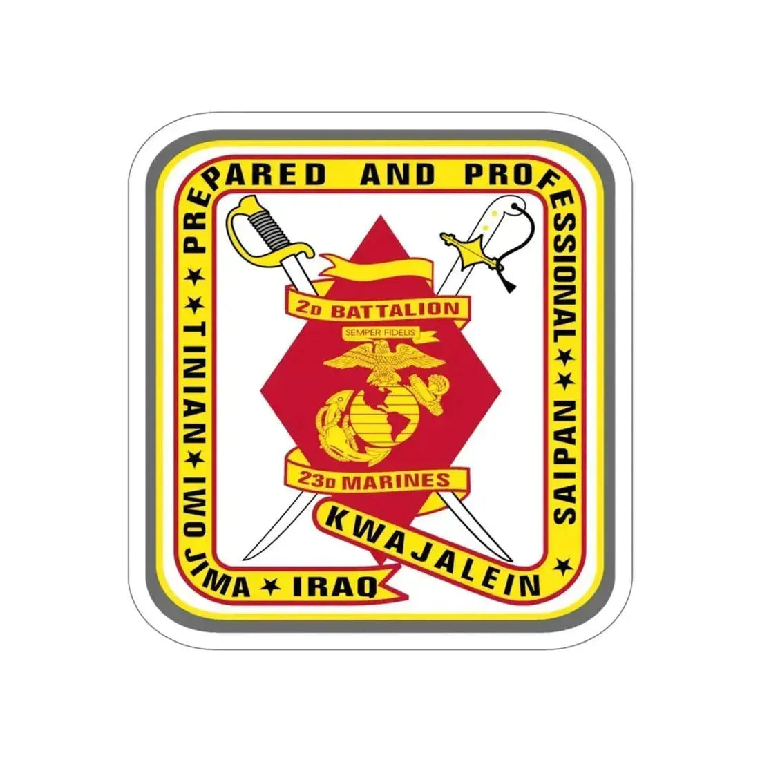2nd Battalion 23rd Marines (USMC) STICKER Vinyl Die-Cut Decal 5 Inch - The Sticker Space