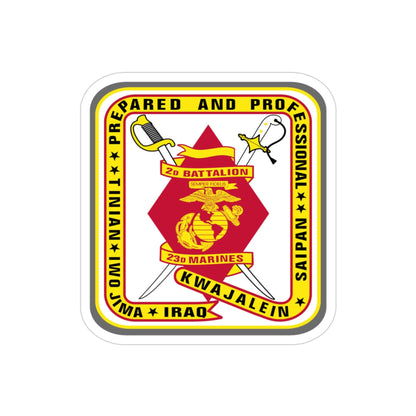 2nd Battalion 23rd Marines (USMC) Transparent STICKER Die-Cut Vinyl Decal-3 Inch-The Sticker Space