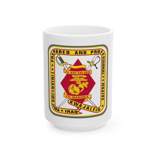 2nd Battalion 23rd Marines (USMC) White Coffee Mug-15oz-The Sticker Space