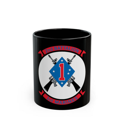 2nd Bn 1st Marines (USMC) Black Coffee Mug-11oz-The Sticker Space