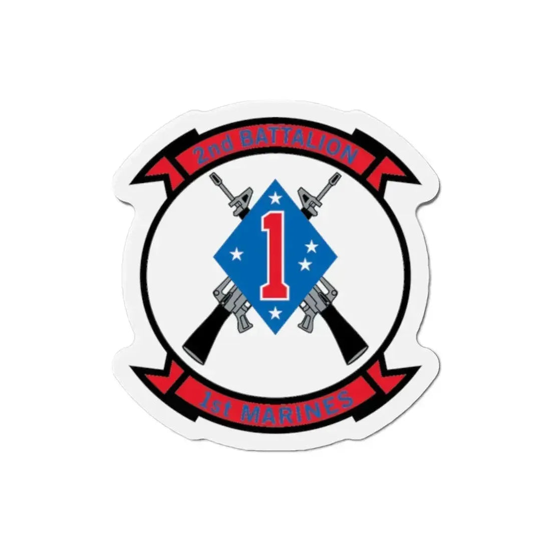 2nd Bn 1st Marines (USMC) Refrigerator Magnet 2 Inch - The Sticker Space