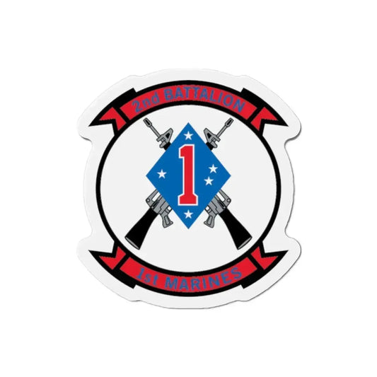 2nd Bn 1st Marines (USMC) Refrigerator Magnet 2 Inch - The Sticker Space