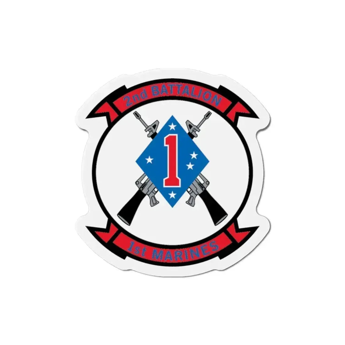 2nd Bn 1st Marines (USMC) Refrigerator Magnet 3 Inch - The Sticker Space