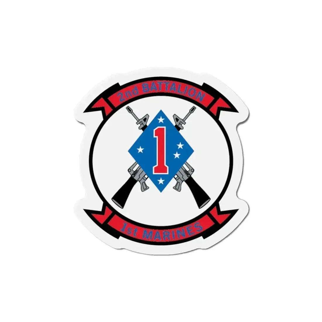 2nd Bn 1st Marines (USMC) Refrigerator Magnet 5 Inch - The Sticker Space