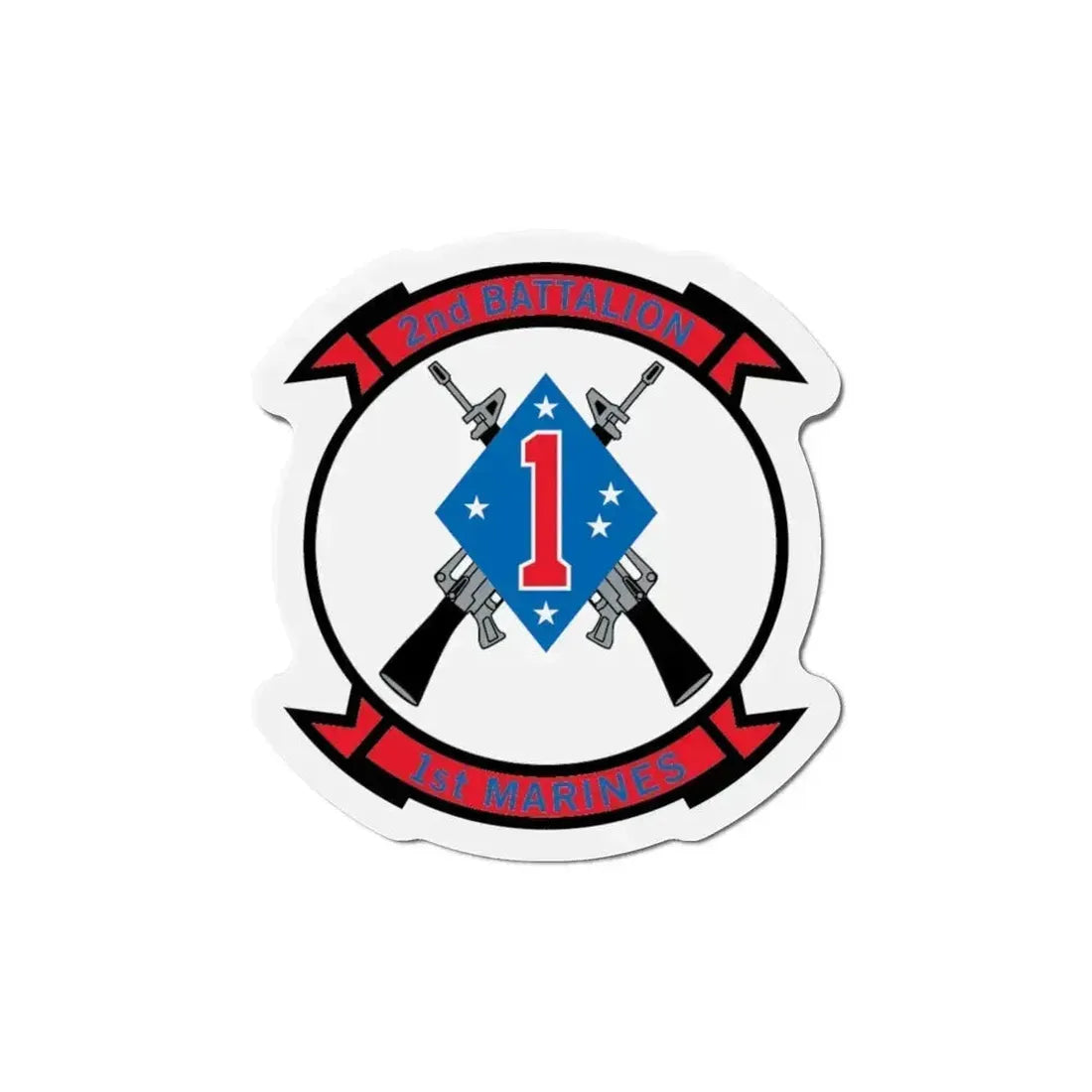 2nd Bn 1st Marines (USMC) Refrigerator Magnet 6 Inch - The Sticker Space