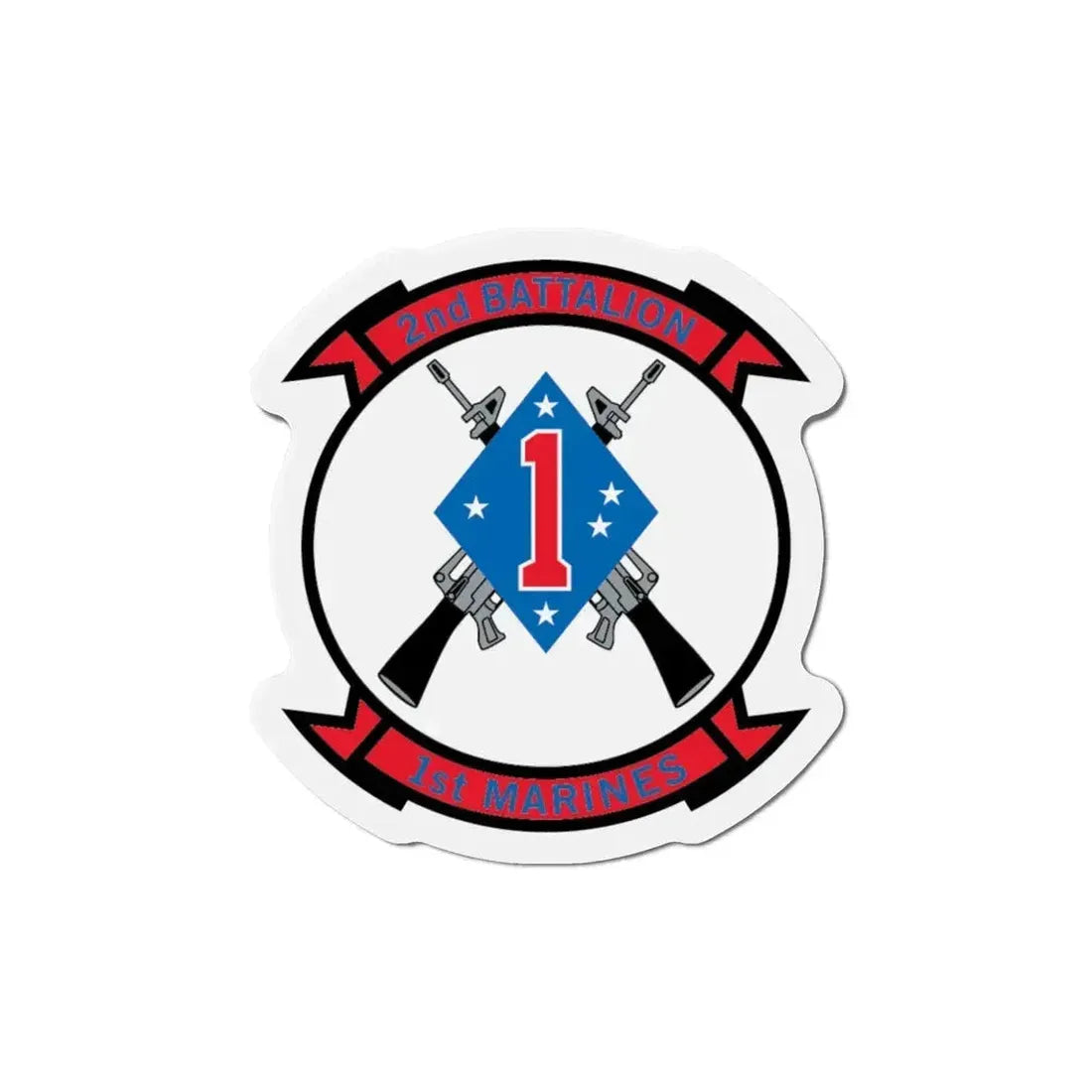 2nd Bn 1st Marines (USMC) Refrigerator Magnet - The Sticker Space