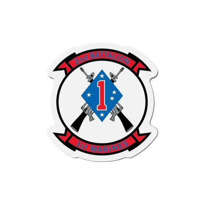 2nd Bn 1st Marines (USMC) Refrigerator Magnet - The Sticker Space