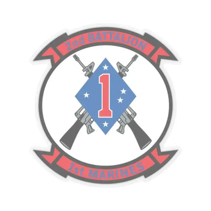 2nd Bn 1st Marines (USMC) STICKER Vinyl Kiss-Cut Decal 2 Inch Transparent - The Sticker Space